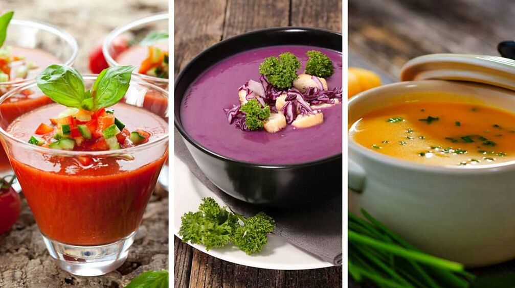 Soups are a dietary first course in the diet of those who want to lose weight quickly. 